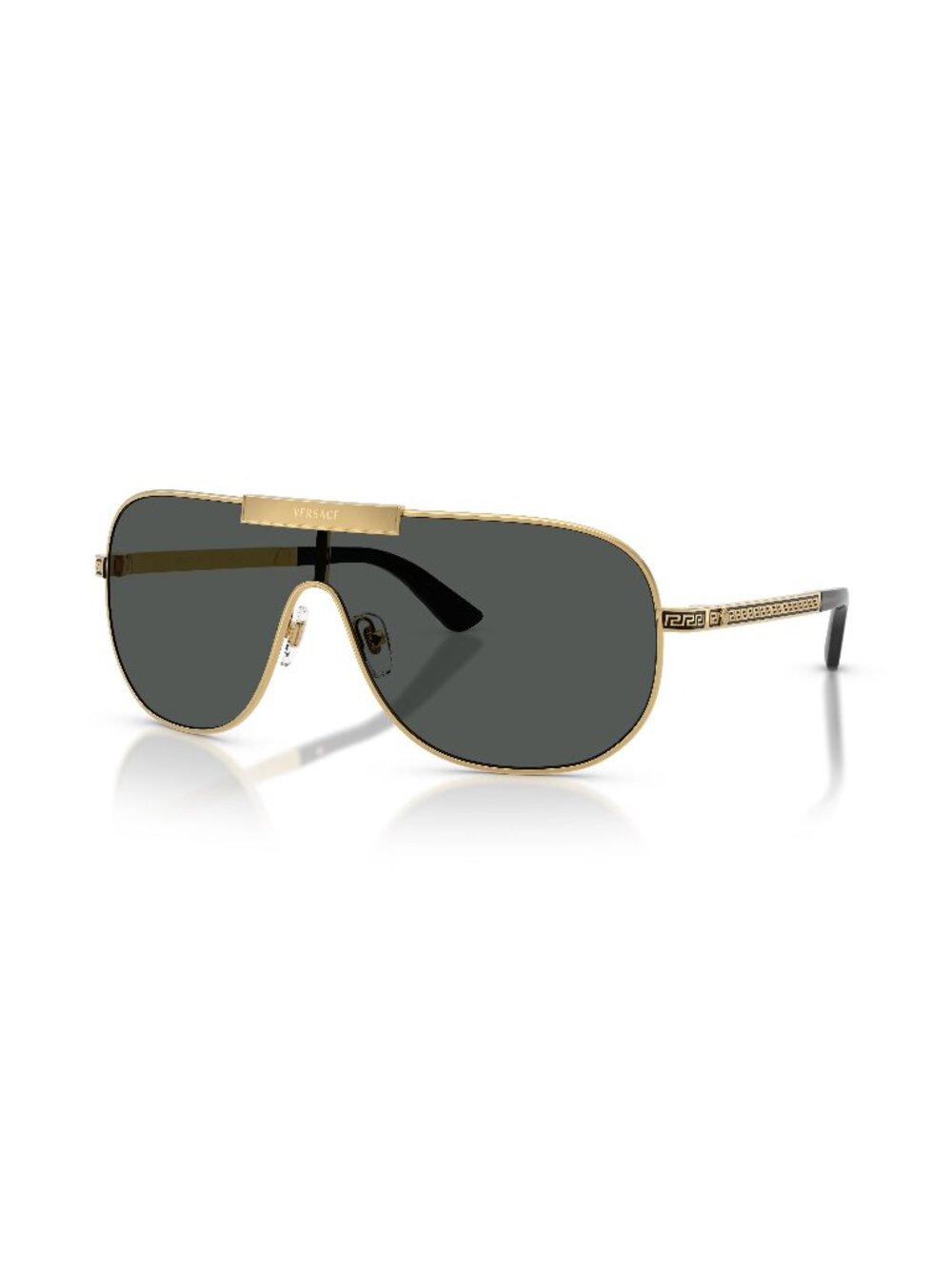 New Versace Men's Sunglasses Gold Grey Lens Metal Frame VE2293 100287 0